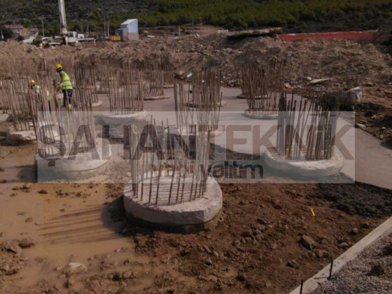 MED-CEM Taşucu Mersin Klinker stokholü – Kazıklı temel bitüm kauçuk esaslı likit membran su yalıtımı